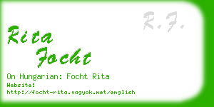 rita focht business card